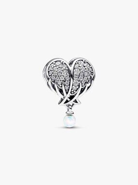PandoraSparkling Angel Wings & Heart Charm